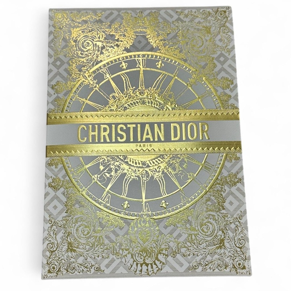 Christian Dior Luxury Gold Embossed Stationary Set With Postcards and Envelopes